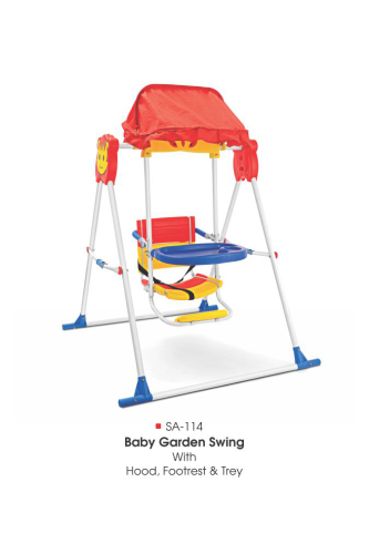 Baby Garden Swing with Hood, Footrest & Trey